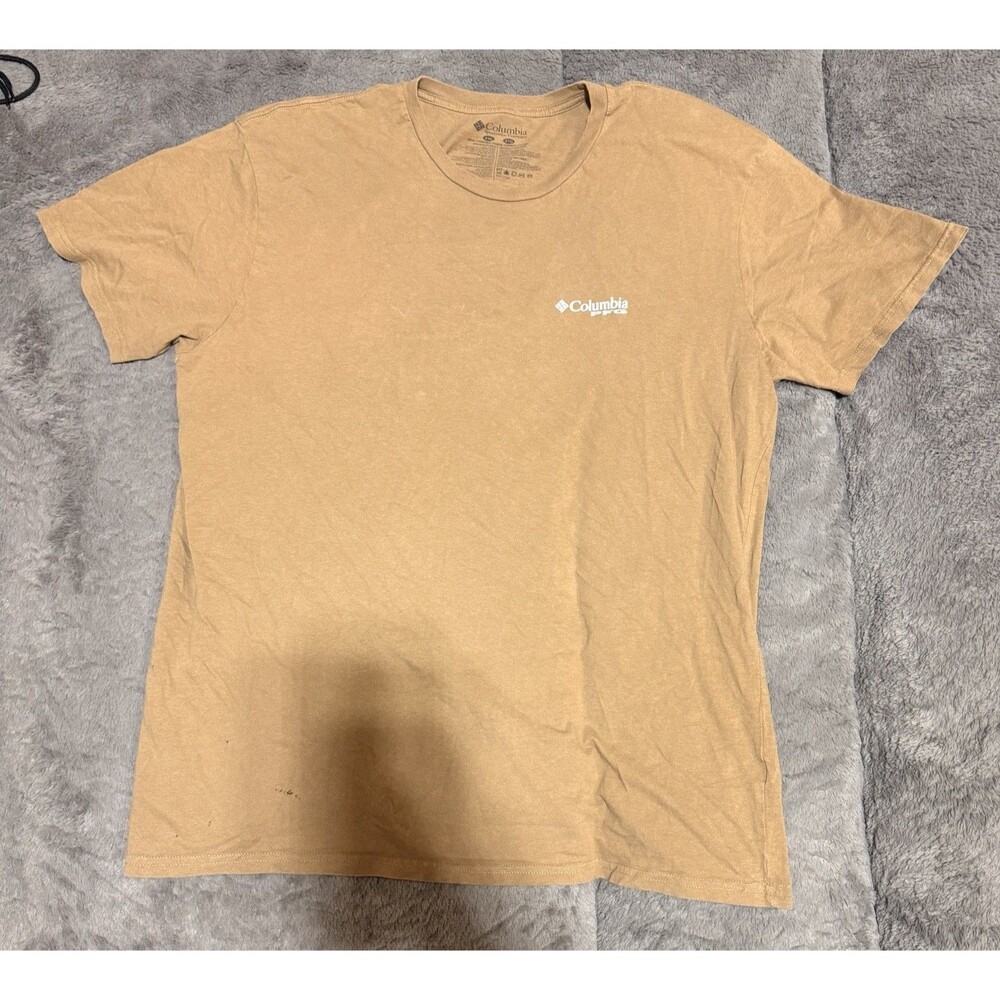 Columbia PFG T-Shirt Mens XXL Brown Fishing Short Sleeve Graphic Tee